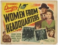 7c259 WOMEN FROM HEADQUARTERS TC 1950 Virginia Huston, Robert Rockwell, assignment: danger!