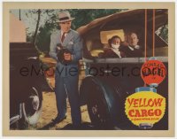 7c993 YELLOW CARGO LC 1936 Jack La Rue with Tommy gun by bound Eleanor Hunt & Vince Barnett in car!