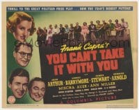 7c261 YOU CAN'T TAKE IT WITH YOU TC 1938 Capra, Jean Arthur, Barrymore, James Stewart, very rare!
