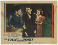 7c996 YOUNG IN HEART LC 1938 Janet Gaynor & Richard Carlson escort Douglas Fairbanks Jr. in tux!
