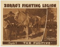 7c999 ZORRO'S FIGHTING LEGION chapter 7 LC 1939 c/u of Reed Hadley & his horse, The Fugitive!