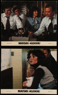 7d280 MAYDAY: 40,000 FT! 2 8x10 mini LCs 1976 David Janssen, Don Meredith, airplane disaster!