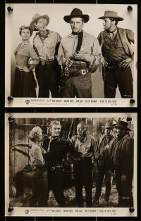 7d798 ALONG THE GREAT DIVIDE 3 8x10 stills 1951 Kirk Douglas, Virginia Mayo, Jack Palance, Brennan!