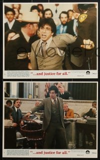 7d049 AND JUSTICE FOR ALL 8 8x10 mini LCs 1979 directed by Norman Jewison, Al Pacino is out of order