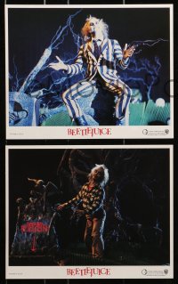 7d057 BEETLEJUICE 8 8x10 mini LCs 1988 Michael Keaton, Alec Baldwin & Geena Davis, Tim Burton!