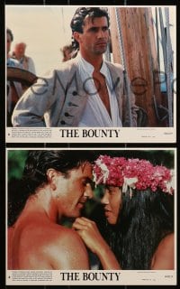 7d063 BOUNTY 8 8x10 mini LCs 1984 Gibson, Anthony Hopkins, Laurence Olivier, Mutiny on the Bounty!