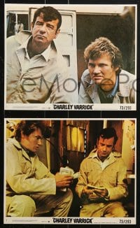 7d069 CHARLEY VARRICK 8 8x10 mini LCs 1973 Walter Matthau, Joe Don Baker, Don Siegel crime classic!