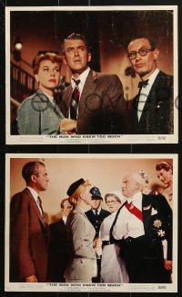 7d221 MAN WHO KNEW TOO MUCH 5 color 8x10 stills 1956 James Stewart & Doris Day, Alfred Hitchcock!