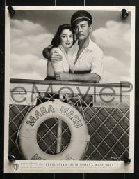 7d696 MARA MARU 5 8x10 stills 1952 images of Errol Flynn and sexy Ruth Roman in the Philippines!