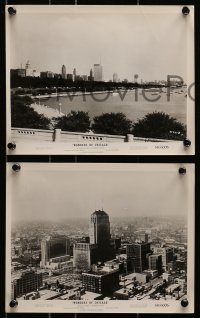 7d789 WONDERS OF CHICAGO 4 8x10 stills 1958 Travelark, great images of the Windy City!