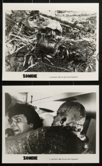 7d571 ZOMBIE 8 8x10 stills 1980 Lucio Fulci, awesome gory images of zombies terrorizing people!