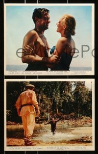 7d064 BRIDGE ON THE RIVER KWAI 8 color English FOH LCs 1958 Holden, Hawkins & Donald, Lean classic!