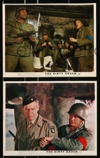 7d078 DIRTY DOZEN 8 color English FOH LCs 1967 Lee Marvin, Borgnine, Charles Bronson, Telly Savalas!