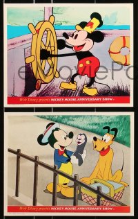 7d117 MICKEY MOUSE ANNIVERSARY SHOW 8 color English FOH LCs 1970 Walt Disney cartoons, great art!