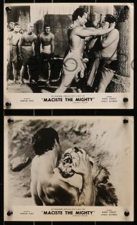 7d894 SON OF SAMSON 3 English FOH LCs 1962 great images of strongman Mark Forest, Italian!
