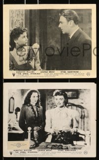 7d553 SPIRAL STAIRCASE 8 English FOH LCs 1946 McGuire, George Brent & Ethel Barrymore!