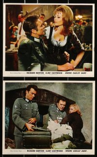 7d156 WHERE EAGLES DARE 8 color English FOH LCs 1969 Clint Eastwood, Richard Burton, Mary Ure, WWII!