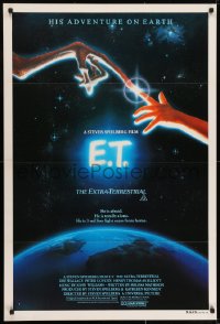 7f043 E.T. THE EXTRA TERRESTRIAL Aust 1sh 1982 Steven Spielberg classic, John Alvin art!