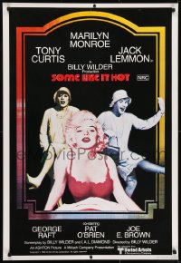 7f048 SOME LIKE IT HOT Aust 1sh R1980 sexy Marilyn Monroe, Tony Curtis & Jack Lemmon in drag!