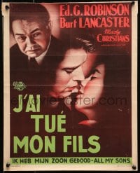 7f179 ALL MY SONS Belgian 1948 Burt Lancaster, Edward G. Robinson, from Arthur Miller's play!