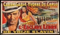 7f182 BAND OF ANGELS Belgian 1957 Clark Gable buys beautiful slave mistress Yvonne De Carlo!