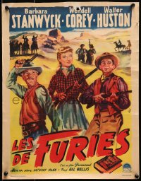 7f193 FURIES Belgian 1951 Barbara Stanwyck, Wendell Corey, Walter Huston, Anthony Mann directed!