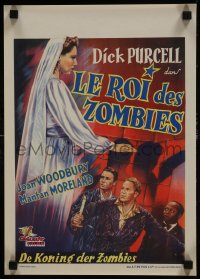 7f204 KING OF THE ZOMBIES Belgian 1940s couple crash lands & finds mad doctor using undead in WWII!