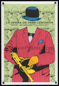 7f054 LA OPERA DE TRES CENTAVOS silkscreen Cuban 1990s 3 Penny Opera, Villaverde art!