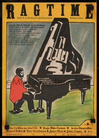7f610 RAGTIME East German 12x16 1987 Milos Forman, different piano playing art by B. Krause!