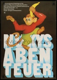 7f477 ADVENTURES OF NUKE, A MONKEY East German 23x32 1978 Yevgeni Ostashenko, Gra art of monkey!