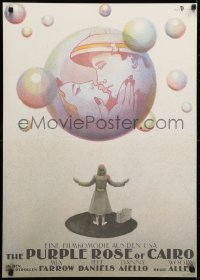 7f543 PURPLE ROSE OF CAIRO East German 23x32 1986 Woody Allen different art by Wengles!