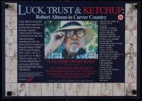 7f135 LUCK, TRUST & KETCHUP English 12x17 1993 Robert Altman in Carver Country, different!
