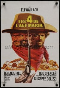 7f092 ACE HIGH French 16x24 R1970s Eli Wallach, Terence Hill, spaghetti western, Mascii art!