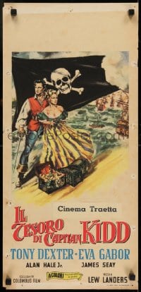 7f787 CAPTAIN KIDD & THE SLAVE GIRL Italian locandina 1954 pirates, sails unfurled, love untamed!