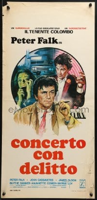 7f806 ETUDE IN BLACK Italian locandina 1978 art of Peter Falk as Detective Columbo & Cassavetes!