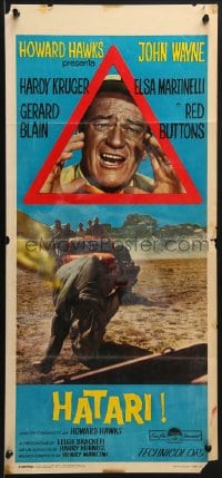 7f827 HATARI Italian locandina 1962 Howard Hawks, John Wayne on safari in Africa!