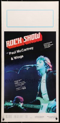 7f881 PAUL MCCARTNEY & WINGS ROCKSHOW Italian locandina 1982 playing guitar & singing into mic!