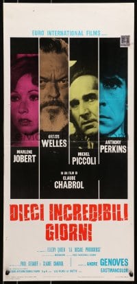 7f922 TEN DAYS' WONDER Italian locandina 1972 Orson Welles, Marlene Jobert, Claude Chabrol!