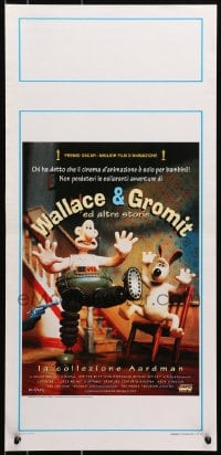 7f939 WALLACE & GROMIT Italian locandina 1995 English claymation film festival, wonderful image!