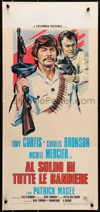 7f948 YOU CAN'T WIN 'EM ALL Italian locandina 1970 Charles Bronson, Tony Curtis with machine guns!