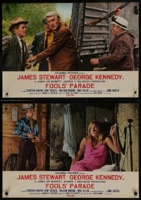 7f971 FOOLS' PARADE group of 5 Italian 18x26 pbustas 1972 James Stewart, George Kennedy!