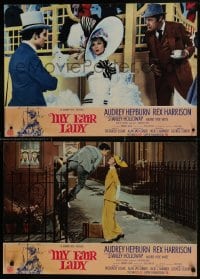 7f972 MY FAIR LADY group of 5 Italian 18x26 pbustas 1965 pretty Audrey Hepburn & Rex Harrison!