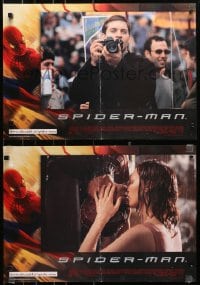 7f981 SPIDER-MAN group of 6 Italian 16x23 pbustas 2002 Tobey Maguire, Raimi, Kirsten Dunst, Marvel!