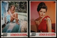 7f999 DR. NO group of 2 Italian 13x18 pbustas R1970s sexy Ursula Andress and Eunice Gayson!