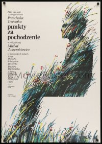 7f667 PUNKTY ZA POCHODZENIE Polish 27x38 1983 Michal Juszczakiewicz, Swierzy art of grass man!
