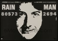 7f668 RAIN MAN Polish 26x37 1990 Erol art of autistic Dustin Hoffman, directed by Barry Levinson!