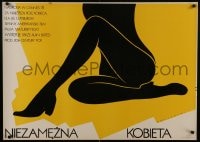 7f691 UNMARRIED WOMAN Polish 26x37 1979 Paul Mazursky directed, sexy Jill Clayburgh, Wasilewski art