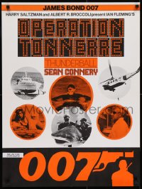 7f019 THUNDERBALL Swiss R1970s art of Sean Connery as secret agent James Bond 007!