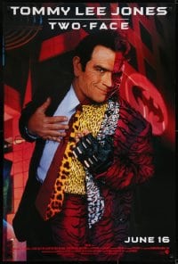 7g535 BATMAN FOREVER advance 1sh 1995 image of Tommy Lee Jones as Two-Face!