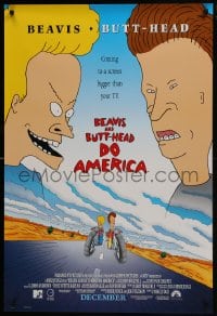 7g551 BEAVIS & BUTT-HEAD DO AMERICA int'l advance 1sh 1996 Mike Judge MTV delinquent cartoon!